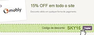Copie o código de desconto